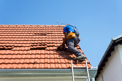 Worker on the roof